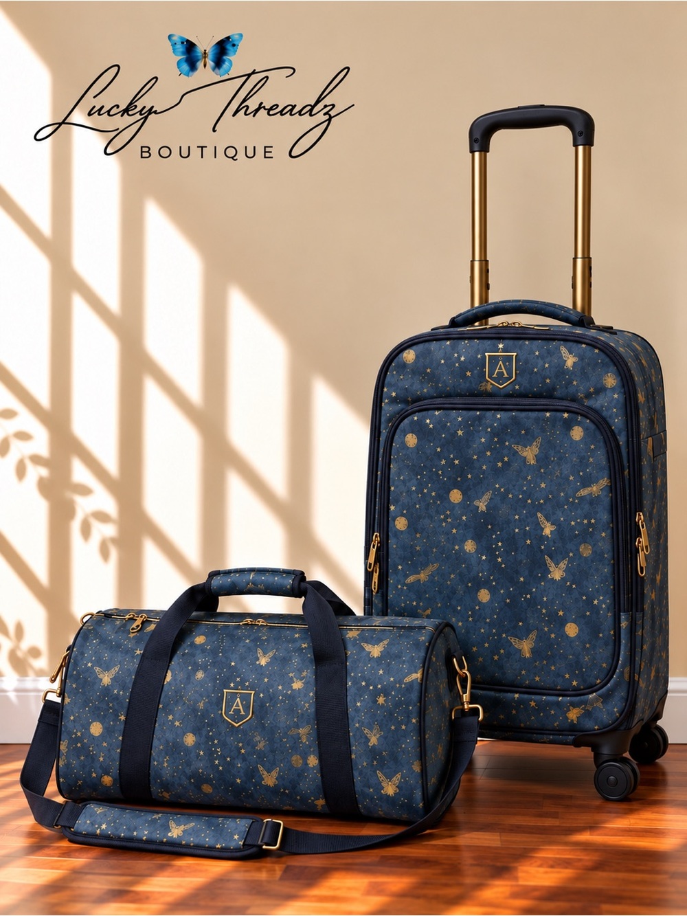 Harry Potter Luggage Set Carry On Duffel Monogram A NWT Rare- Pottery Barn